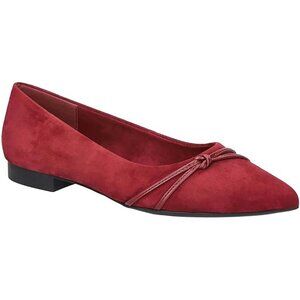 Bella Vita Rhea Size 9.5 Flats Burgundy Kidsuede Pointed Toe Comfort Narrow Fit